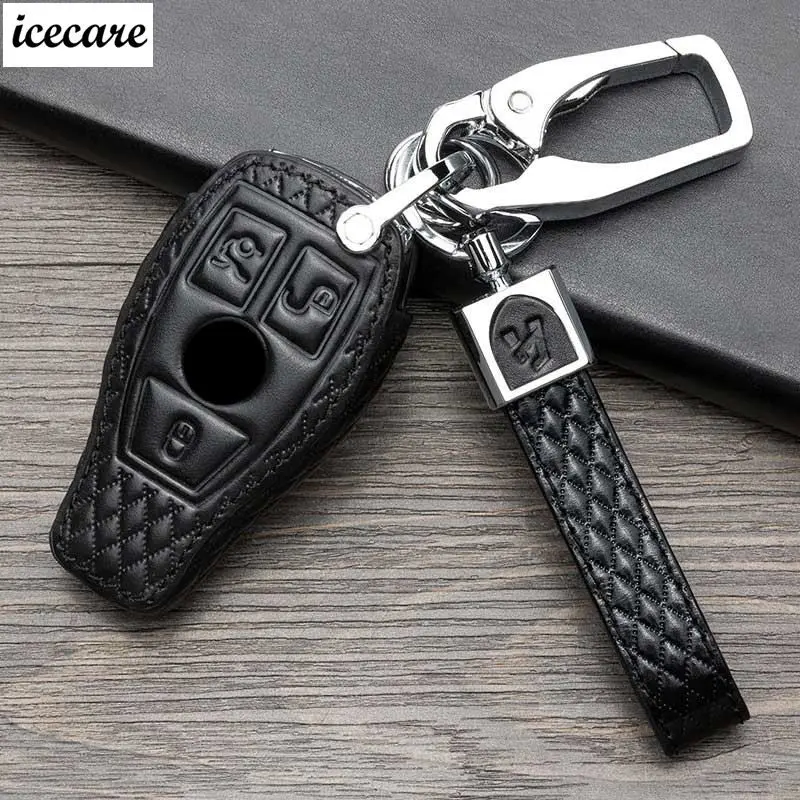 Чехол для ключей из натуральной кожи Mercedes Benz аксессуары W124 W212 W210 W176 Gla Amg Cla W203 W204 W211