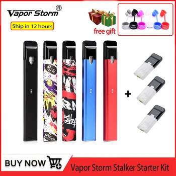 

Vapor Storm Stalker Graffiti Starter Pod Kit 400mah Battery 1.8ml Cartridge Hookah Vape Pen Electronic Cigarette Vape vs W01 Kit