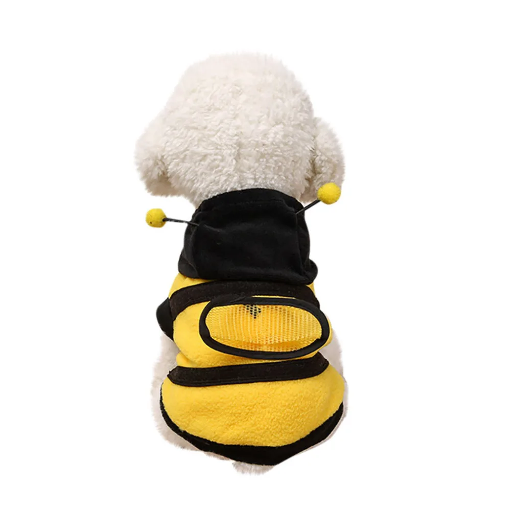 

1PCS Dogs Pets Clothing Clothes Cute Fleece Bumble Bee Lovely Wings Dog Cat Pet Harness Costume Apparel Coat pechera para perro