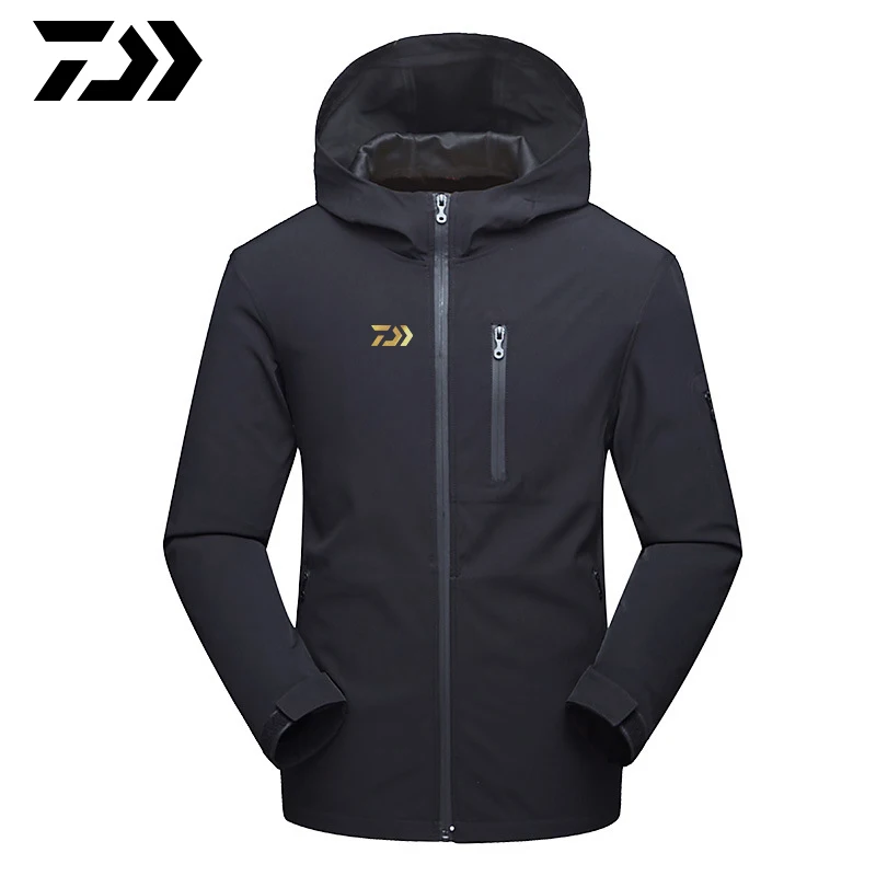 

2019 Dawa Hooded Jacket Winter Windproof Fishing Jacket Thin UV Protection Clothes Keep Warm Windbreaker Fishing Coat Suits