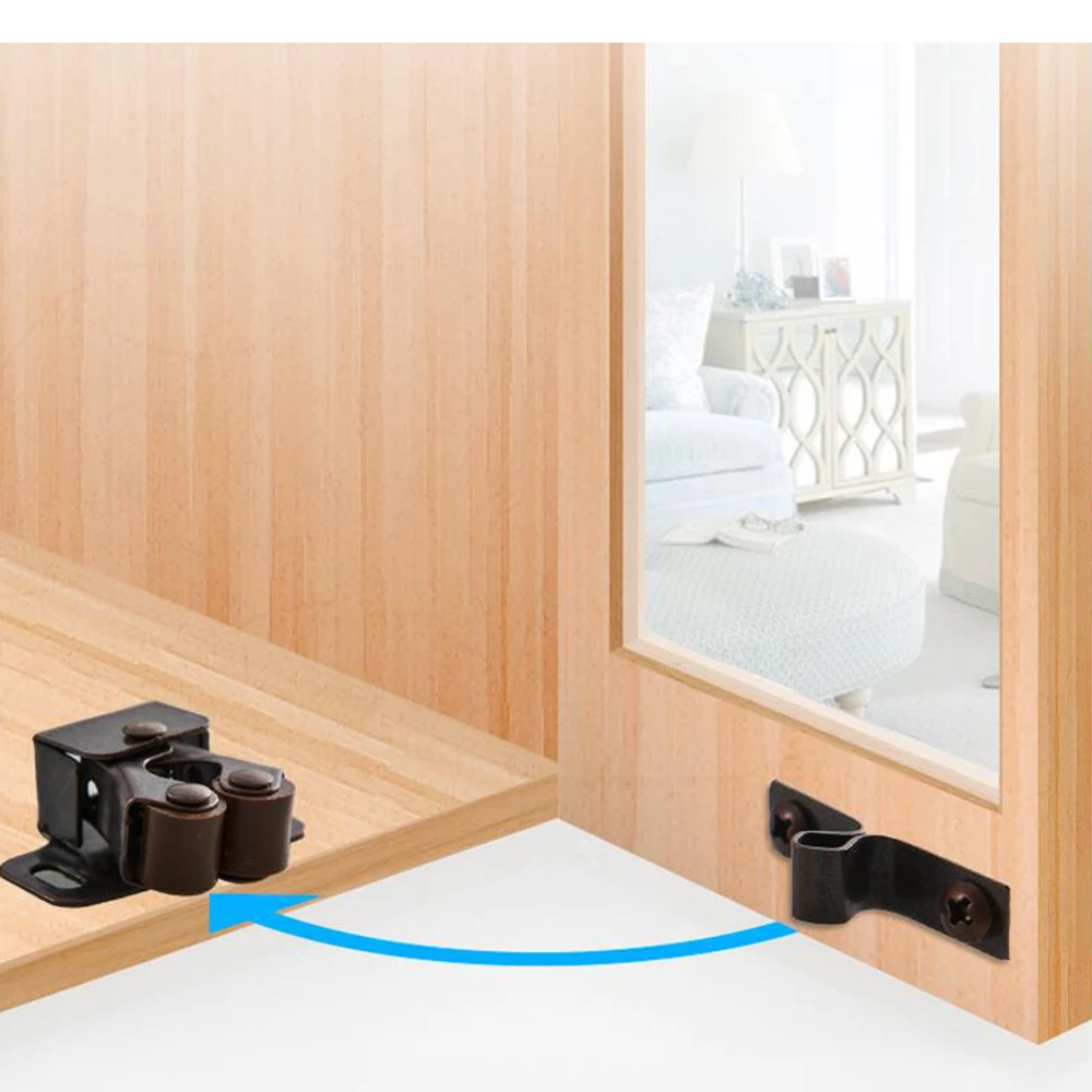 

Four Color Furniture Hardware Fittings Short Bronze Touch Bead Cabinet Door Rebound Device Short Foot Door Clip