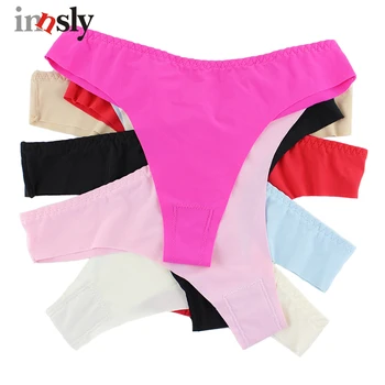 

Thongs 5 Pieces/Lot Women Sexy Hot Solid Underwear Panties Invisible Lingerie Low-Rise Knickers Ladies Seamless G-String Tangas