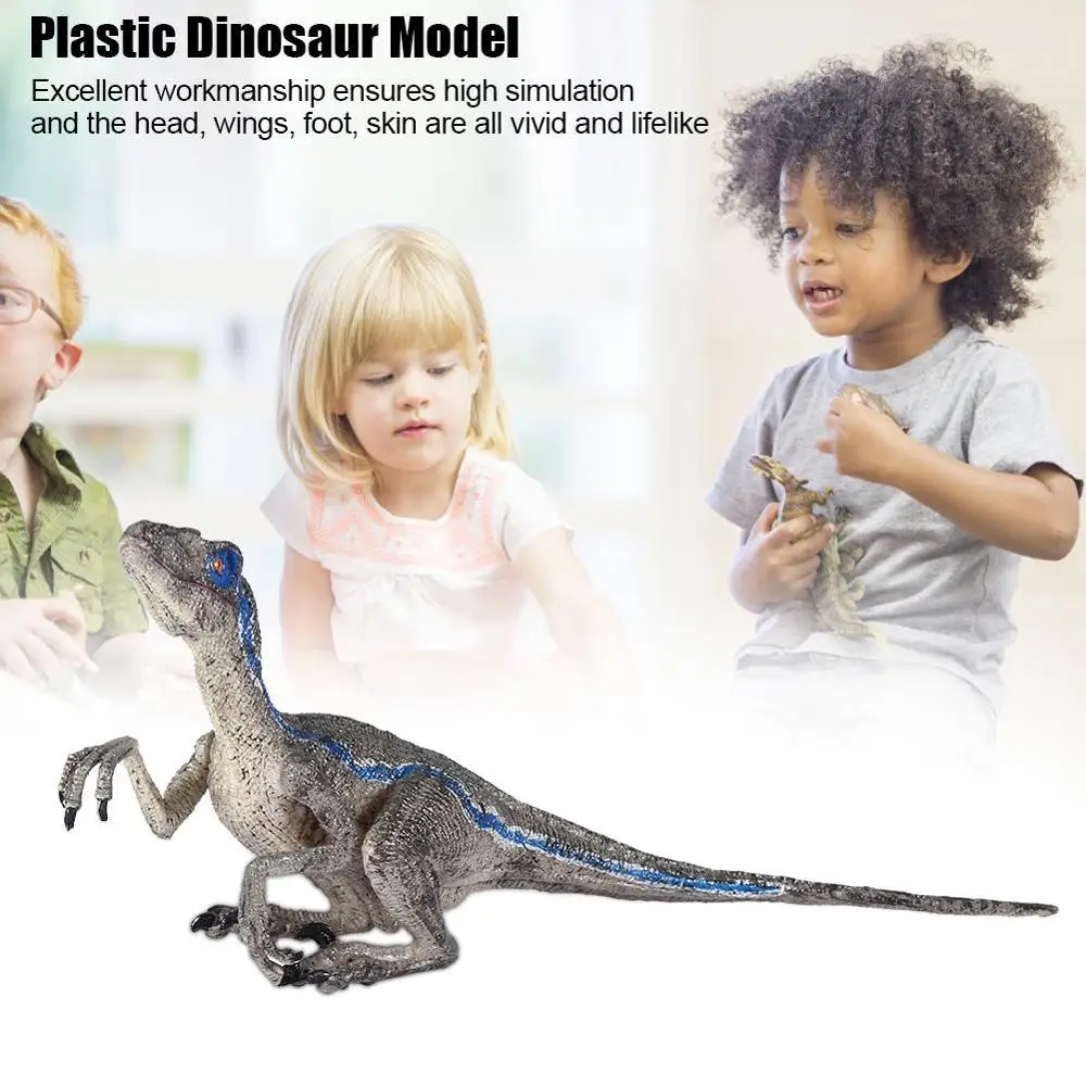 

Jurassic Big Velociraptor Soft PVC Simulation Velociraptor Model Dinosaur Toy Plastic Home Office Desktop Decor Children Gift
