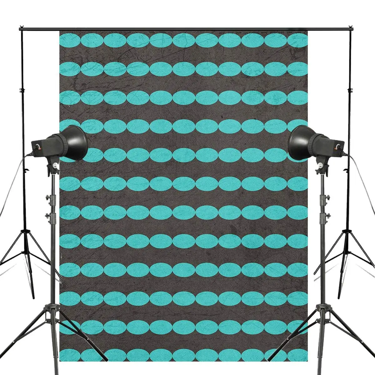

Green small Ovals Photography Backdrops Black Background Studio Props Wall Backdrop 5x7ft