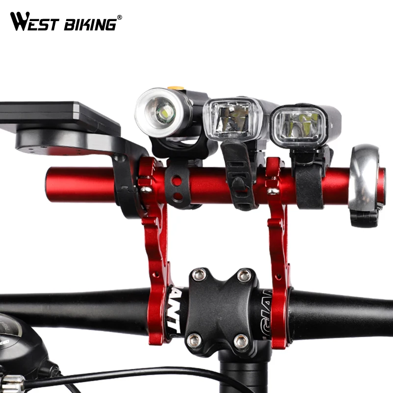 WEST BIKING 20 32 мм Дорожный MTB велосипедный руль расширенный кронштейн осветительная