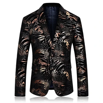 

Trend Men's Spring New Korean Slim Hot Stamping Large Size Suit Costume Jacket Personality Alternative Men's Suit