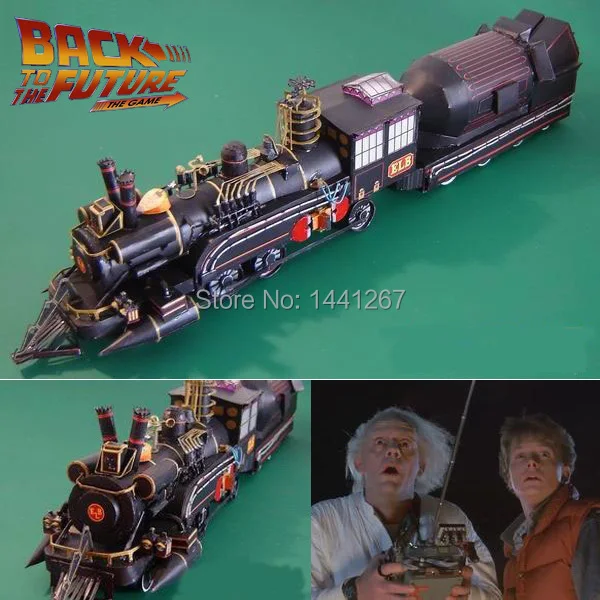 

Movie Back To the Future Dr Barlett Train Sets Classic 3D Paper Model Railroader Paper Crafts Models Toys For Children