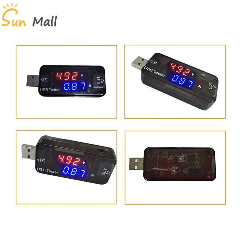 

1PC 3Bit USB Digital Power Meter Tester 5A battery capacity tester Current Voltage Monitor DC3.3V-30V Voltage Power Meter Test