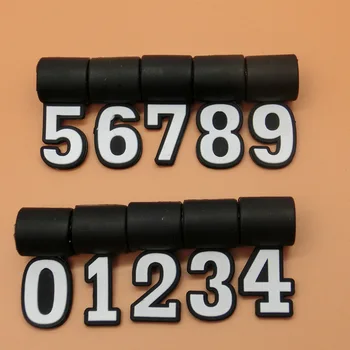 

wholesales silicone number pendant, titanium necklace pendant 0-9 numbers only numbers