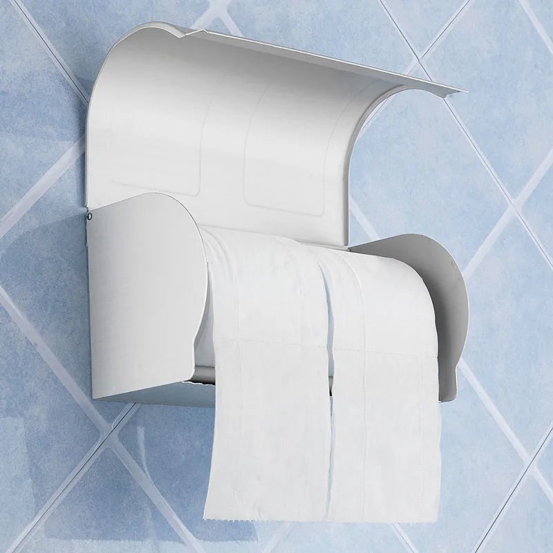 Ванная комната Туалетная бумага коробка длинное пространство Алюминий ручной поднос водонепроницаемый Туалет Рулон лоток туалетной