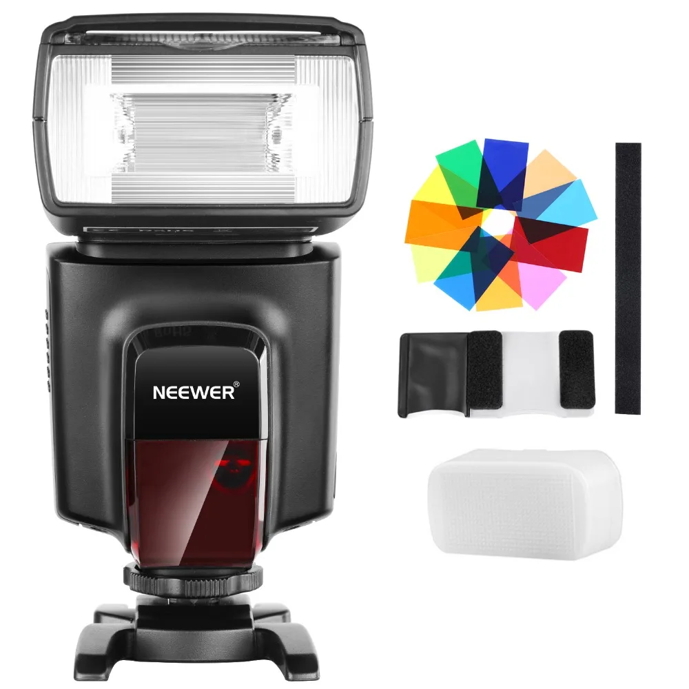 Вспышка Neewer TT560 Speedlite с 12 цветными фильтрами набор для Canon Nikon Panasonic Olympus Pentax и