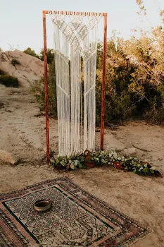 

60cm x 200cm Wedding arch/ Bohemian macrame wedding arch/ Wedding backdrop / large macrame wall hanging