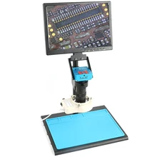 30MP 1080 P HDMI цифровой промышленный видео микроскоп камера+ 100x C крепление объектива+ 10," HD IPS ЖК-монитор+ 56 светодиодный кольцевой свет