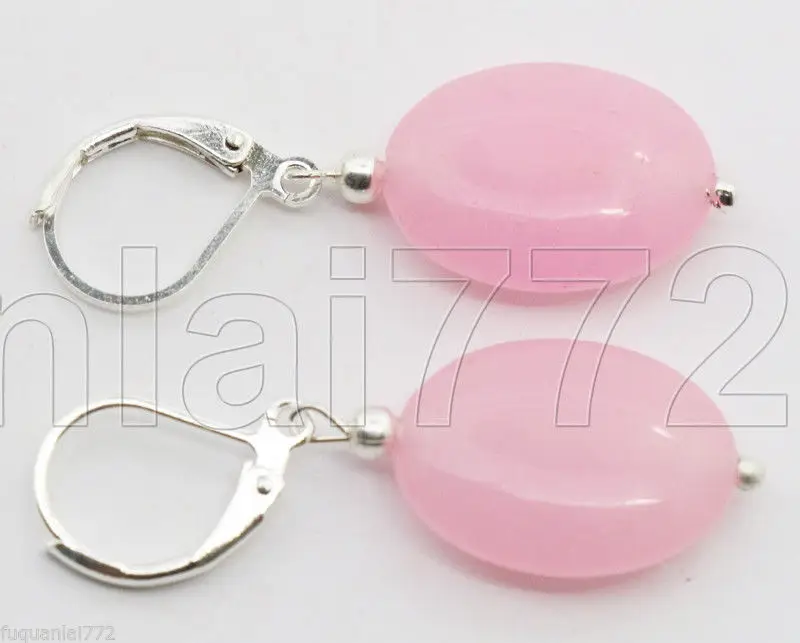 

FREE SHIPPINGHandmade Oval Rose Quartz Sterling Silver Earrings Leverbacks
