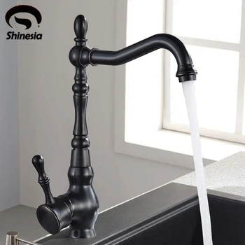 

Shinesia Black Bronze Kitchen Faucet Free Swivel Spout Mixer Tap Sink Faucet 360 Rotation Kitchen Faucets Water Mixer Water Tap