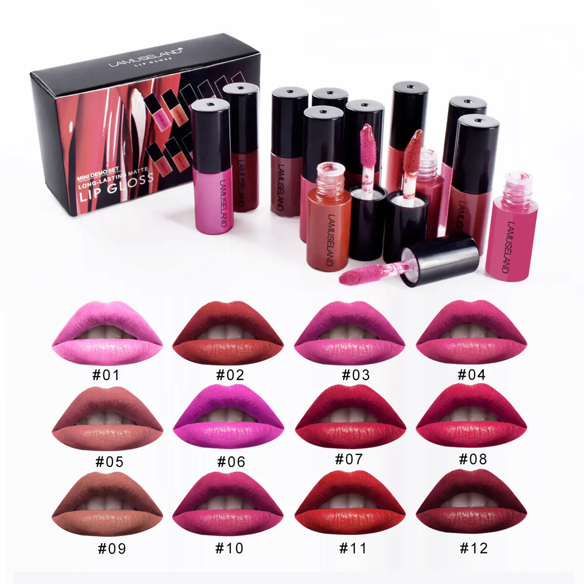 Travel Kit Long-Lasting Waterproof Lipstick Matte Mini Lip Gloss Demo Set 12 Colors 3.5g Lips Makeup Brand #L18L12 Travel Kit Long-Lasting Waterproof Lipstick Matte Mini Lip Gloss Demo Set 12 Colors 3.5g Lips Makeup Brand #L18L12
