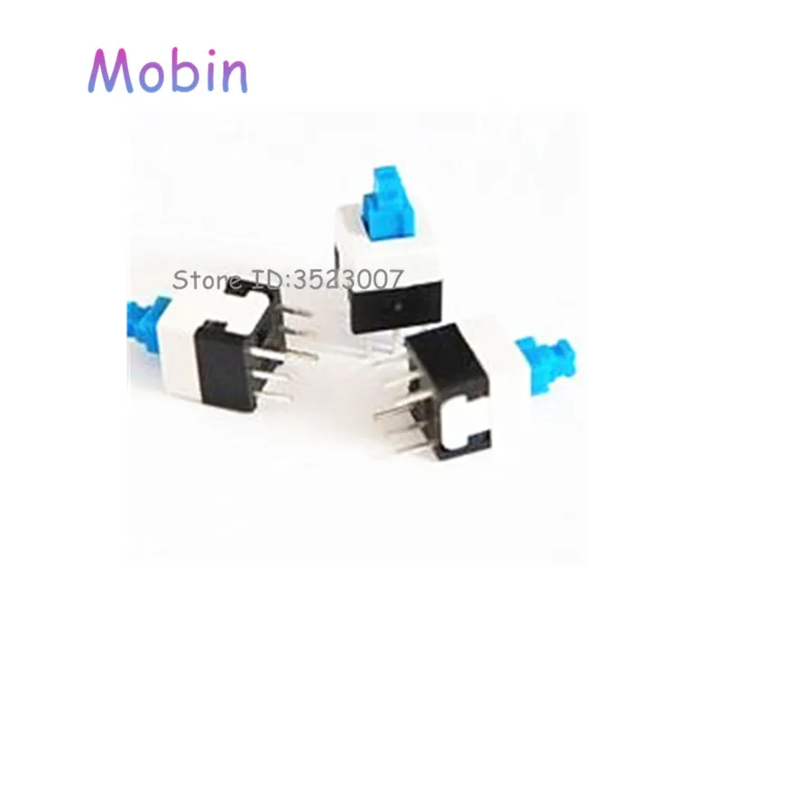 150PCS/LOT 8*8MM 6-pin-switch DPDT Mini Push Button Self-locking Switch 8X8mm Best quality free shipping | Электроника