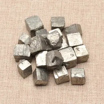 

100g Natural Iron Pyrite Cubic Piece Crystal Rough Freeform Display Specimen