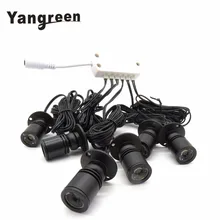 6 шт., 4 шт./лот, Светодиодный прожектор для шкафа, прожектор с разъемом постоянного тока, разветвитель, 1,5 Вт, теплый белый, белый, светодиодная лампа, витрина для шкафа