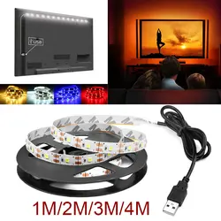 1 м USB светодио дный свет полоска SMD2835 ТВ PC фон декоративного освещения