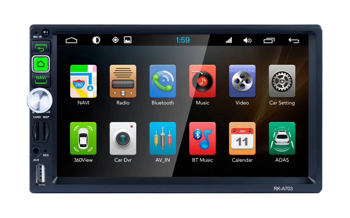 Excellent 7" 2din Andriod Car MP5 player GPS Navigation Bluetooth AM FM RDS Receiver 1080P autoradio AUX phonelink Car charger with Camera 22