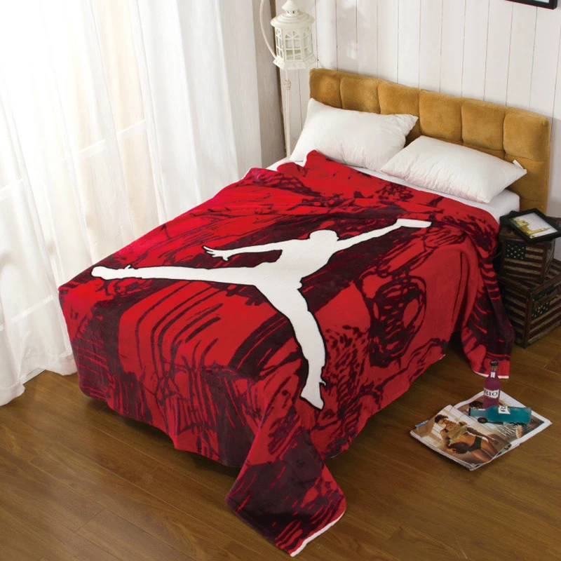 2018 Hot Jordan Basketball Blanket Flannel Fleece Soft Thick Blanket on