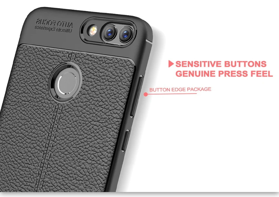 Icoque For Lichi Cover Huawei P Smart Case Silicone Soft Shockproof Protection for Enjoy 7S Coque Huawei P Smart Funda Black (4)