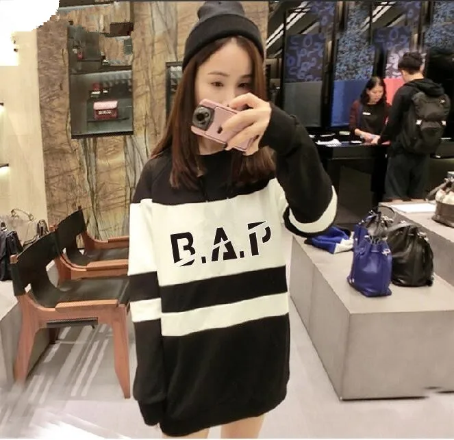 Новая толстовка с капюшоном и круглым вырезом Kpop bap b. a. p YONGGUK bunny and member Модный
