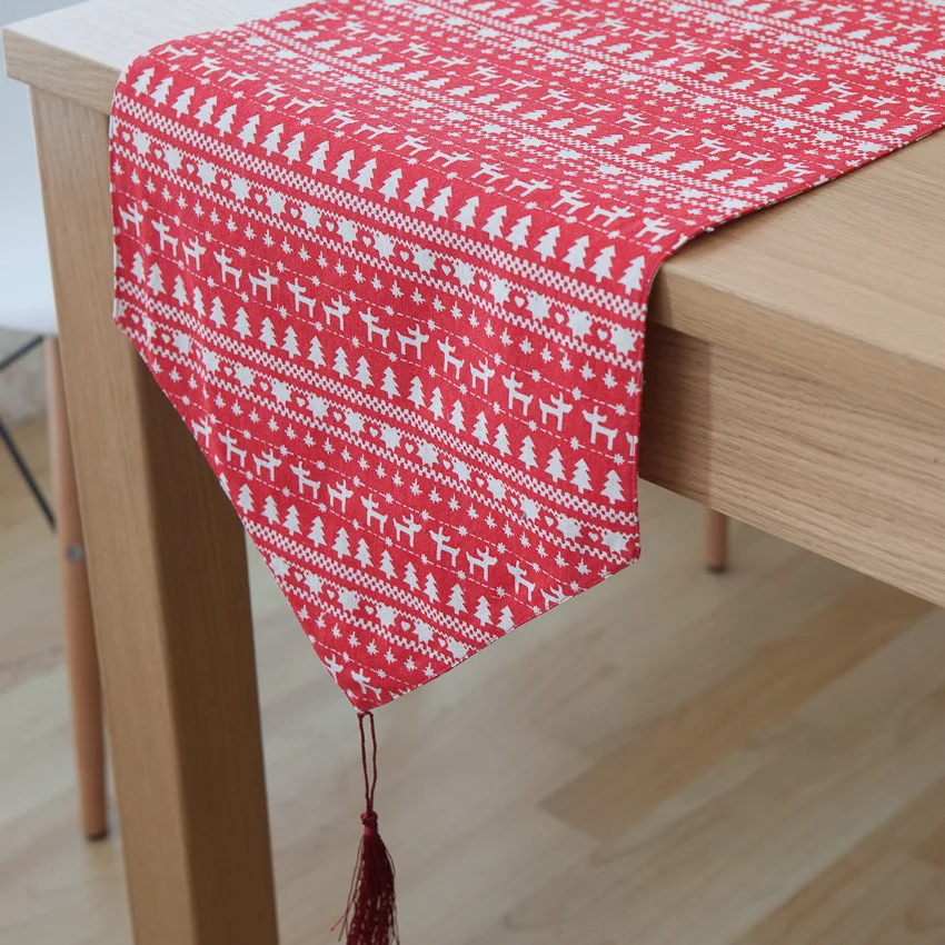 Buy WLIARLEO Christmas Table Runner Red Striped table