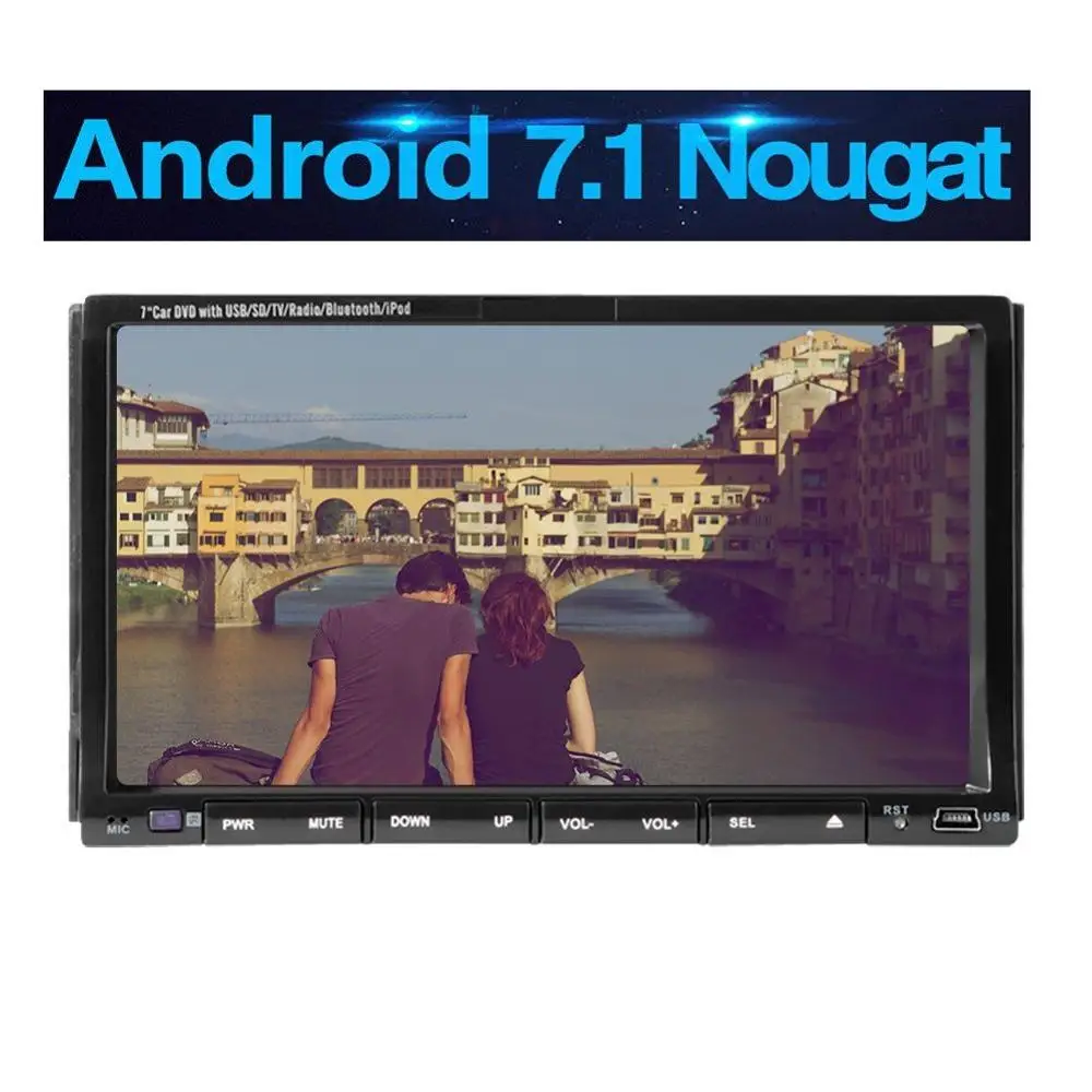 Android 7.1 Car Radio Adjustable View Angle GPS Navigation DVD Bluetooth Autoradio FM AM RDS Radio WIFI 4G Double Din Head Unit Android 7.1 Car Radio Adjustable View Angle GPS Navigation DVD Bluetooth Autoradio FM AM RDS Radio WIFI 4G Double Din Head Unit