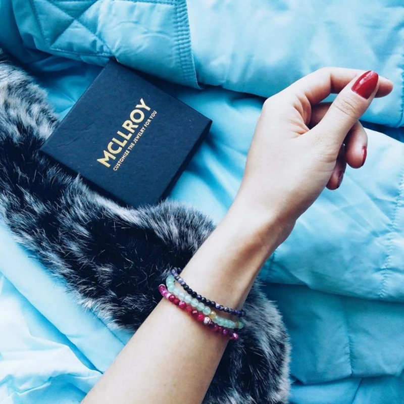 

Mcllroy bead bracelet for woman simple natural stone beads multilayer lucky love gift jewelry couple bracelets bracciali donna