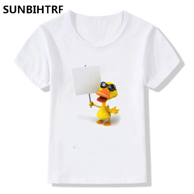 

2018 Big Boy and Girl Yellow Dark Design T-shirts Children Top Tees Baby T shirt Summer Casual Soft White Tee Shirt