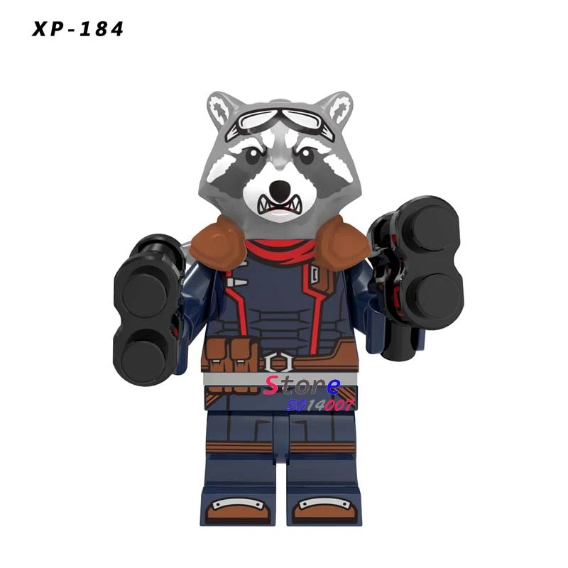 50 шт. Marvel Мстители Endgame Korg ракета енот танос черная Widow Hawkeye Туманность видение Тор строительный блок для детей игрушки - Цвет: XP184