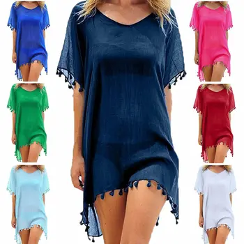 

Women Beach Cover Up Lace Hollow Crochet Swimsuit Beach Dress Women 2019 Summer Ladies Cover-Ups Bathing Suit Beach Wear Tunic