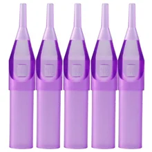 ITATOO 100pcs 3RT Tattoo Supply Sterile Purple Plastic Disposable Tattoo Tips -Round Flat/magnum Diamond Tips 3RT