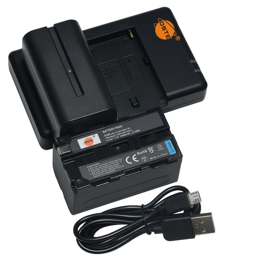 Billig DSTE Dual Slot Ladegerät mit 2 PCS NP F750 NP F770 NP F730 für Sony CCD TR818 CCD SC55 CCD TR910 DCR TRV103 DCR TRV220k MVC FD95