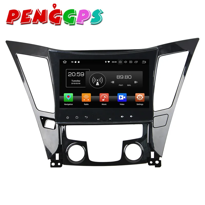 Discount Android 8.0 7.1 Car DVD Player GPS Navigation Headunit For Hyundai SONATA 2011 2012 2013 Car Stereo Auto Multimedia Satnav Video 4
