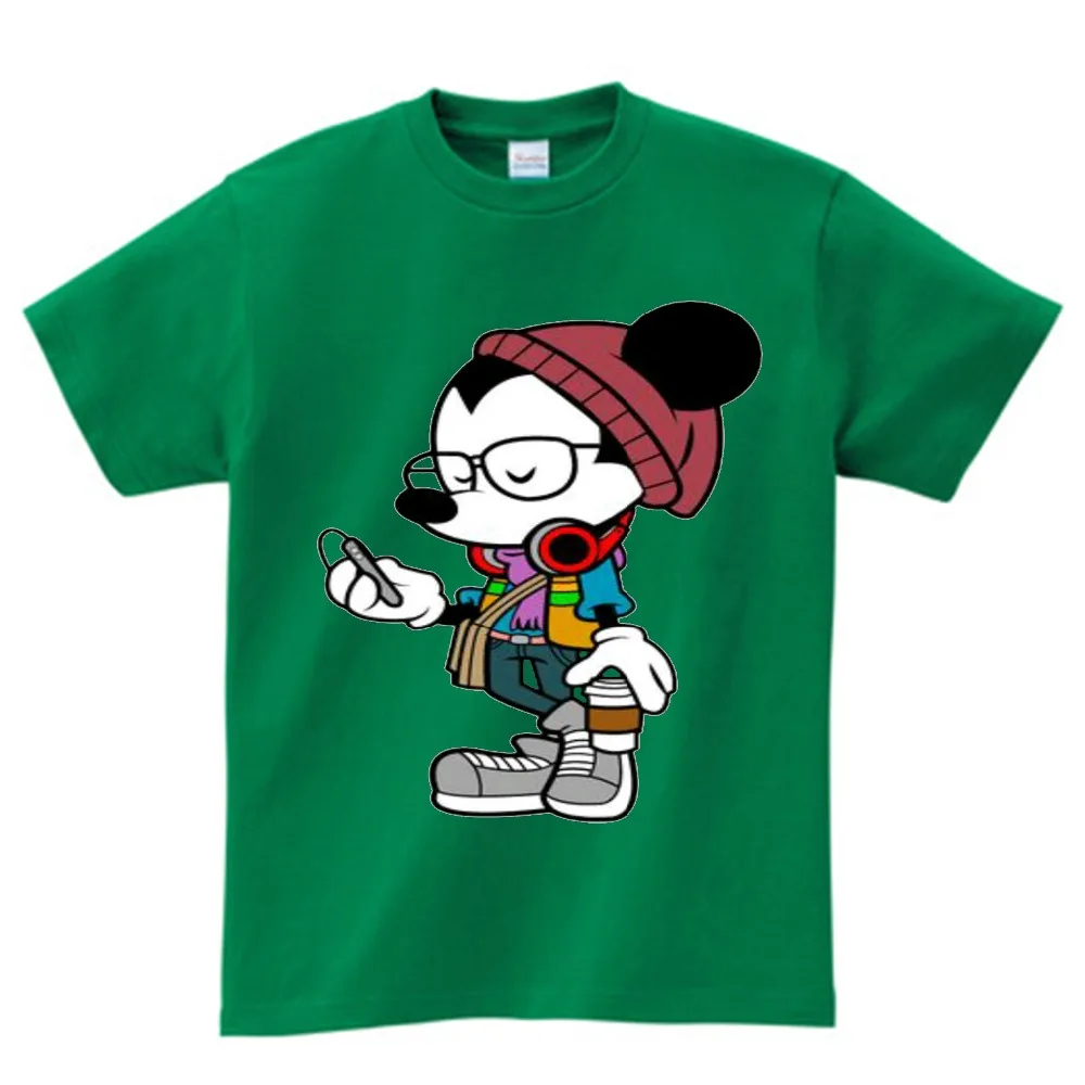 

Children Cartoon T shirt Kids Short Sleeves T Shirts MIckey print t shirt boy/girl summer Mouse t-shirt baby Lovely tee camiseta