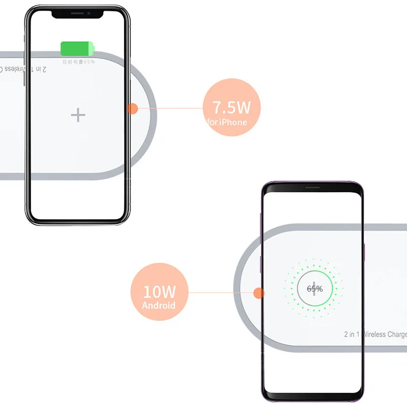 10W Quick Wireless Charging Pad Fast Charger For Samsung S10 Qi Wireless Charger Stand for iPhone 8 Plus XR xiaomi iWatch 4 3 2