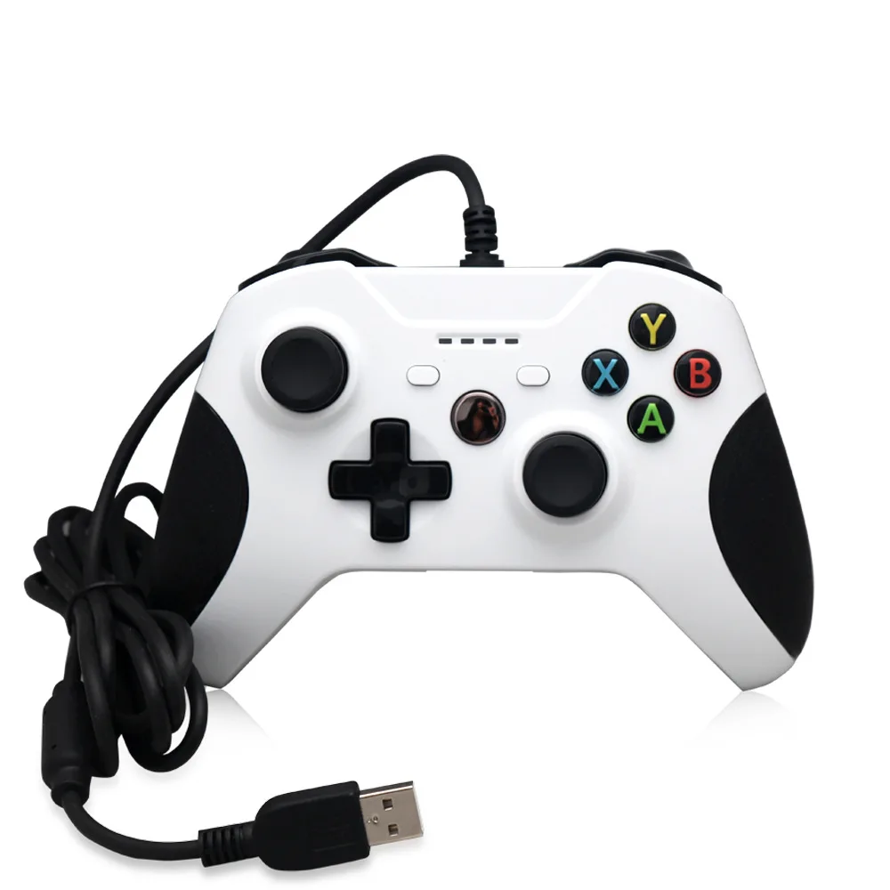 Mando con cable USB para Xbox One S, nuevo mando con 4 indicadores LED