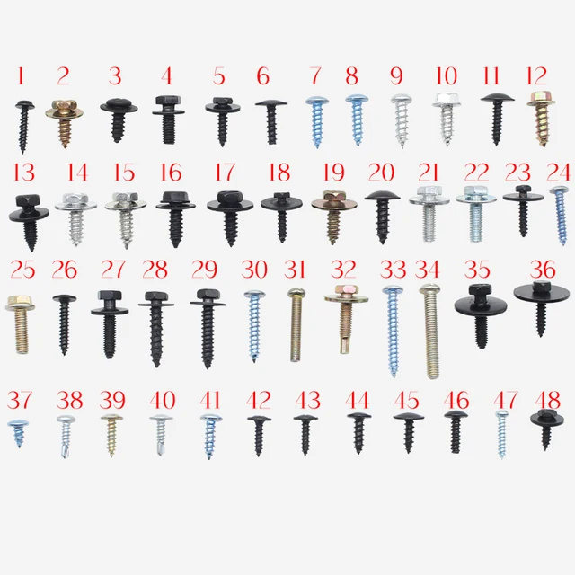 HARBLL 20PCS Mixed Car Self tapping Screw Fast Wire Screw Metal