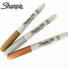 1 Pieces American Sharpie 39100 Metallic Permanent Marker Wallpaper Oily Sign Not Faded Signature Marker Gold Silver Copper