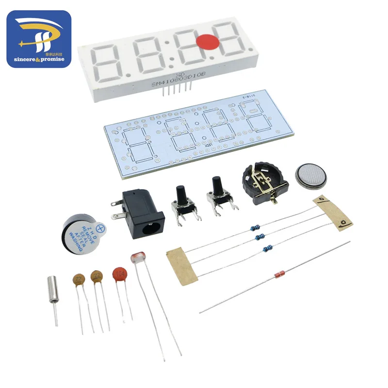 4 бита электронные часы производственный набор светодиодный электронные часы DIY kit SCM светодиодный Запчасти для цифровых часов