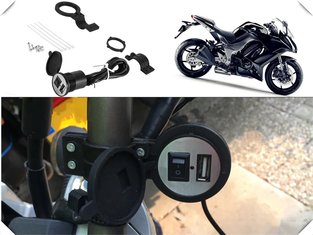 

Motorcycle universal car charger power adapter socket for SUZUKI RGV250 VS800 Intruder VZ800 Marauder Bandit 650S