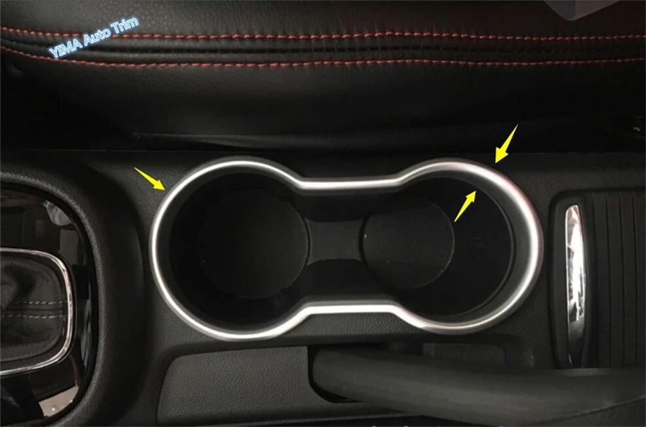 Внутри для Opel Vauxhall Mokka Buick Encore 2013 2014 2015 ABS хром матовый Стиль держатель стакана воды рамка Обложка отделка 1 шт