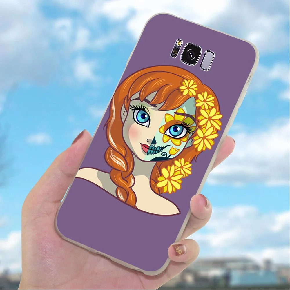 Мягкий ТПУ чехол для телефона Galaxy Samsung A5 череп белоснежный A3 A6 Plus A7 A8 A9 A10 A20 A30 A40 A50