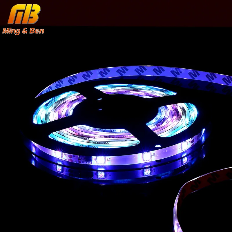 5 м Светодиодная лента умный Авто меняющийся красный зеленый синий DC 12 V SMD 5050
