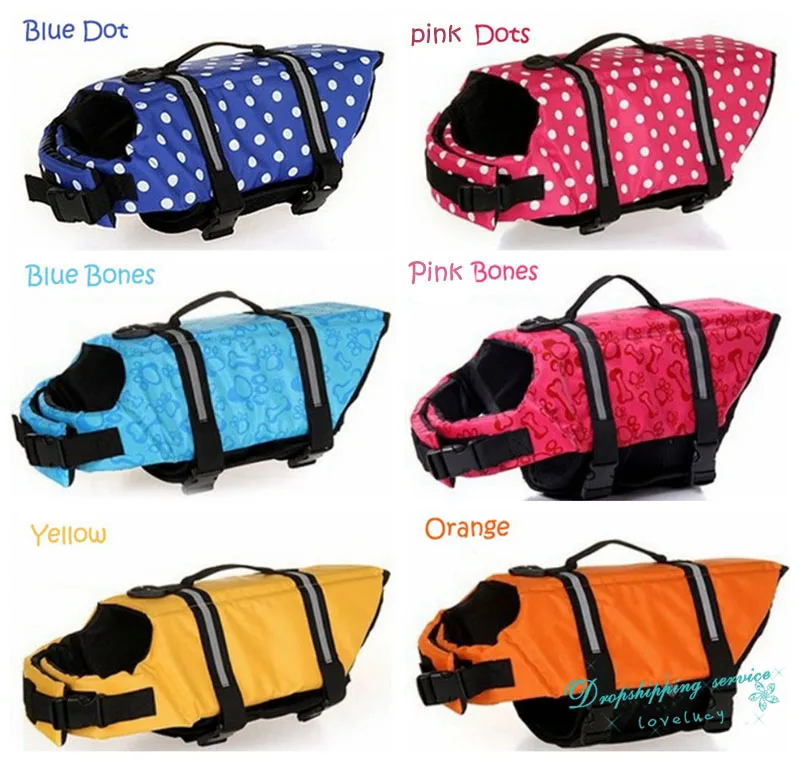 Multicolor Pet Life Jacket Dog Outdoor Swimwear Big Dog Summer Swimsuit