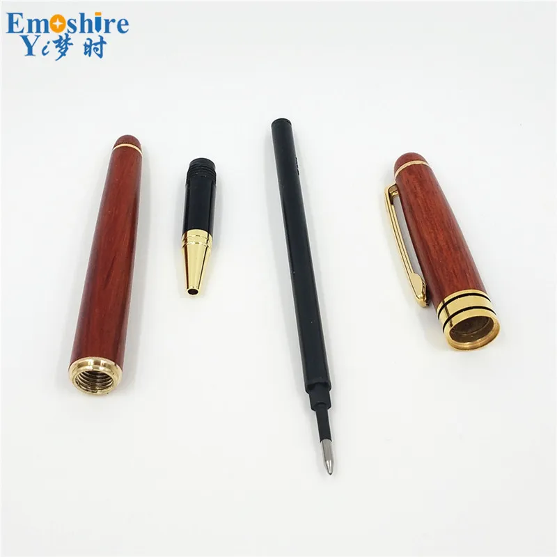 Emoshire Redwood pen three-piece suit Mahogany pen Mahogany pen Wood pen box Spot custom (2)