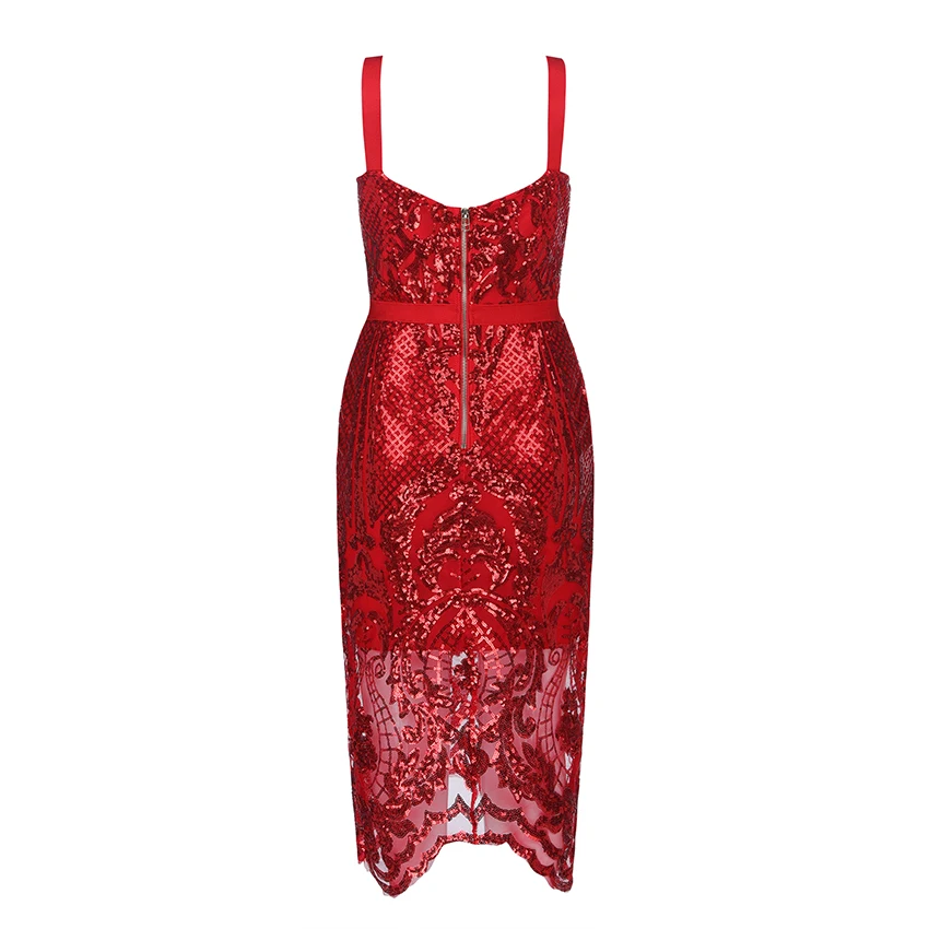 Новое летнее платье женское сексуальное без рукавов блестки ремень повязка платье красное Vestidos De Fiesta вечеринка Bodycon Club платье